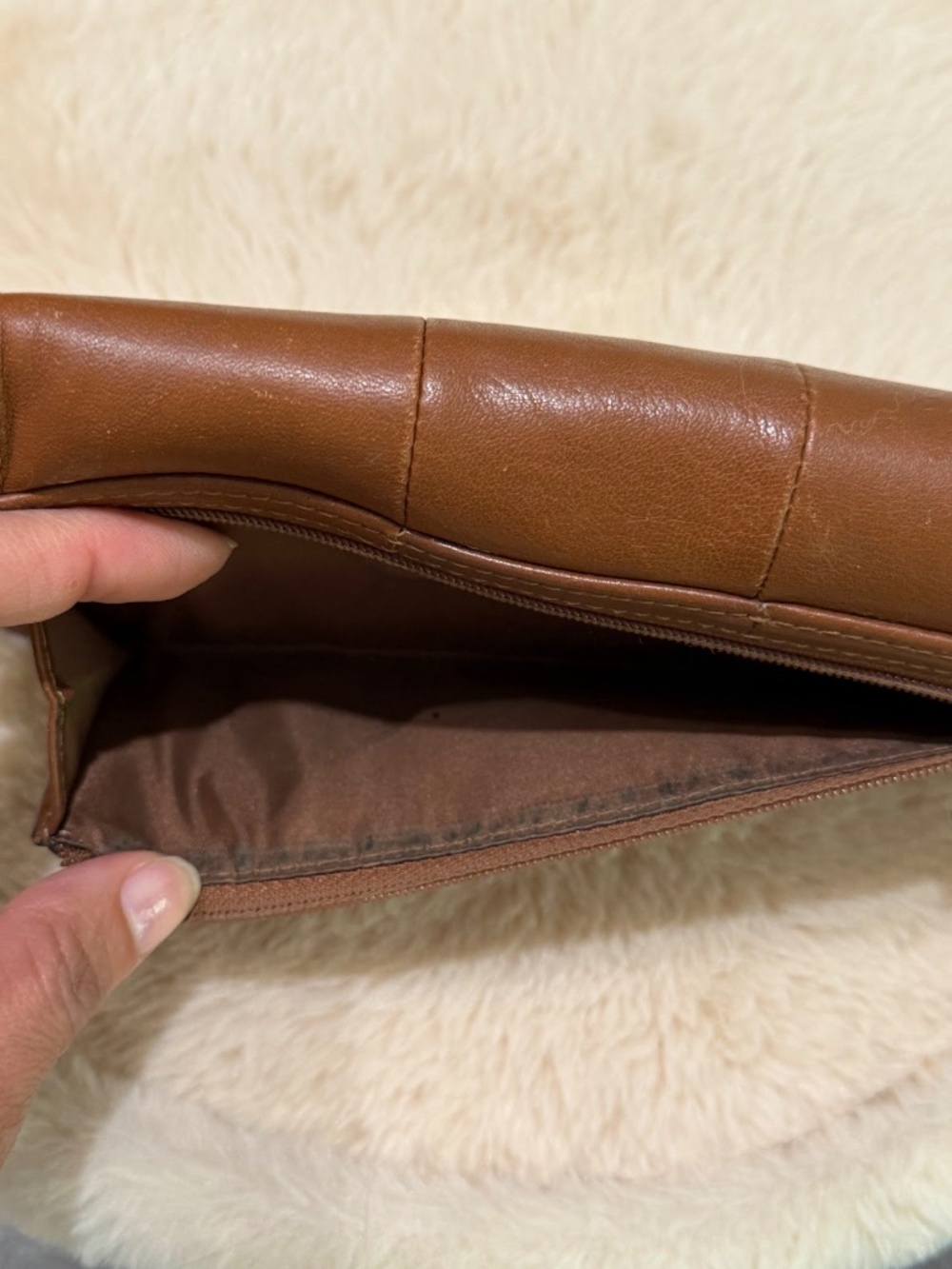 Coach Kristin Leather Checkbook Flap Wallet in Antique Brown - Picture 5 of 11